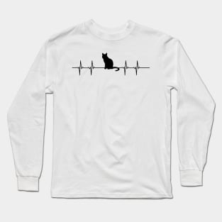 heart beat-cat Long Sleeve T-Shirt